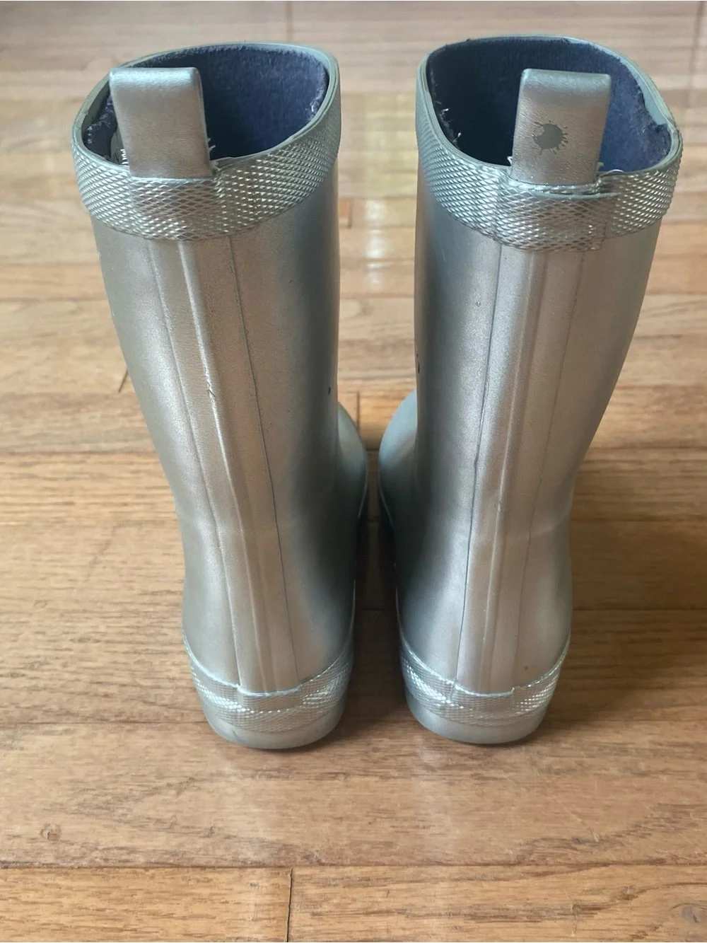 Hatley Metallic Silver Kids' Rain Boots